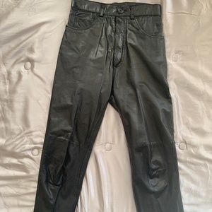 Black genuine leather jeans by Danielle